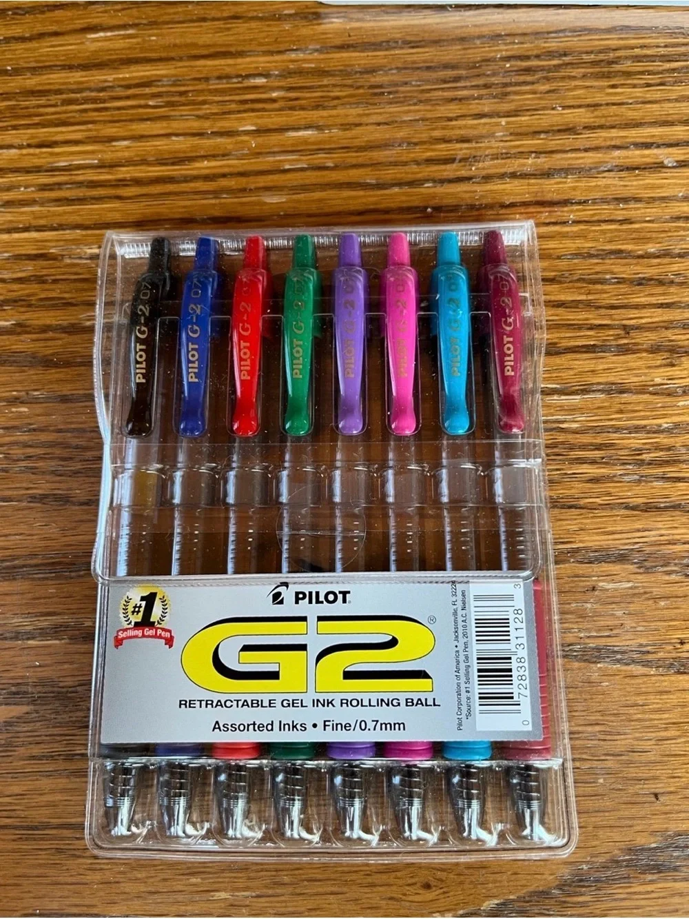 Pilot G2 Premium Gel Roller Assorted Ink Colors 8-Pack  Pens 0.7mm Fine - NEW!
